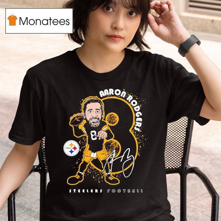 Aaron Rodgers Pittsburgh Slers Football Caricature Signature T Shirt