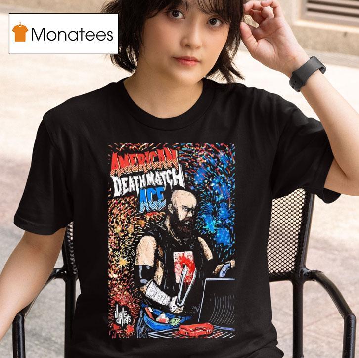 American Deathmatch Ace Bbq Blood Firework T Shirt