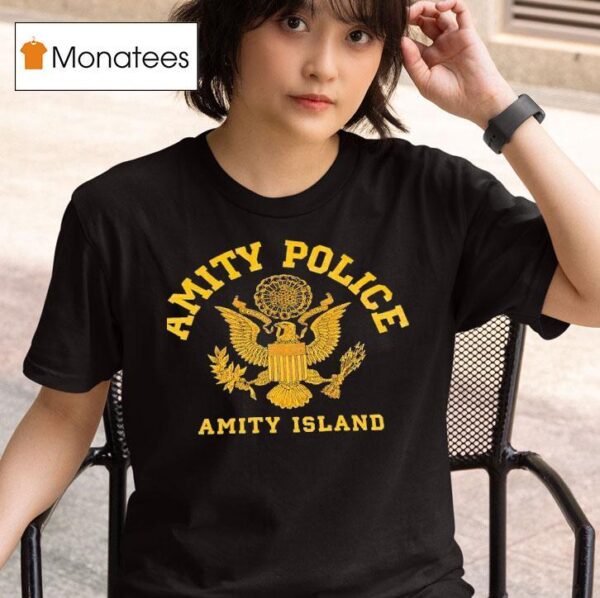 Amity Police Amity Island Logo Eagle T Shirt