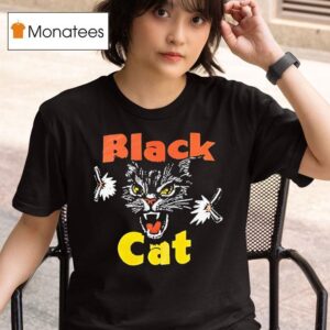 Black Cat Scratchy T Shirt
