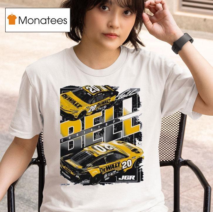 Christopher Bell Joe Gibbs Racing Team Collection Dewalt Car Signature T Shirt