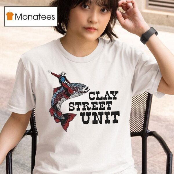 Clay Street Unit Fish Cowboy Trucker T Shirt