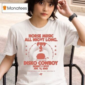 Disko Cowboy Horse Music All Night Long June T Shirt