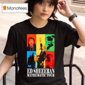 Ed Sheeran Color Block Portrait Mathematic Tour T Shirt