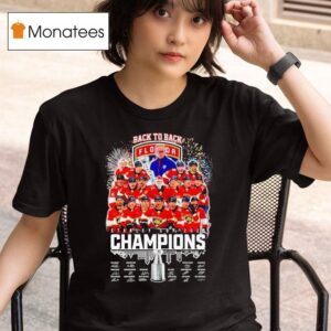 Florida Panthers Back To Back Stanley Cup Champions Signatures Team T Shirt