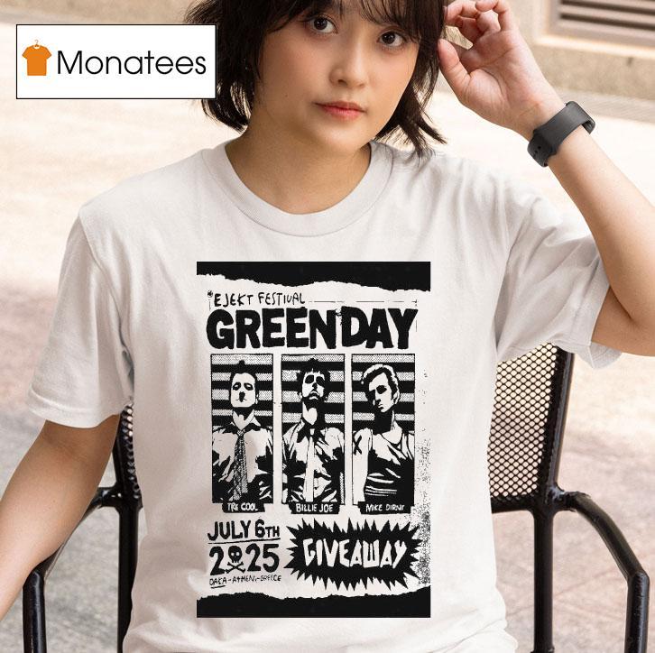 Green Day July Oaka Athens Greece T Shirt