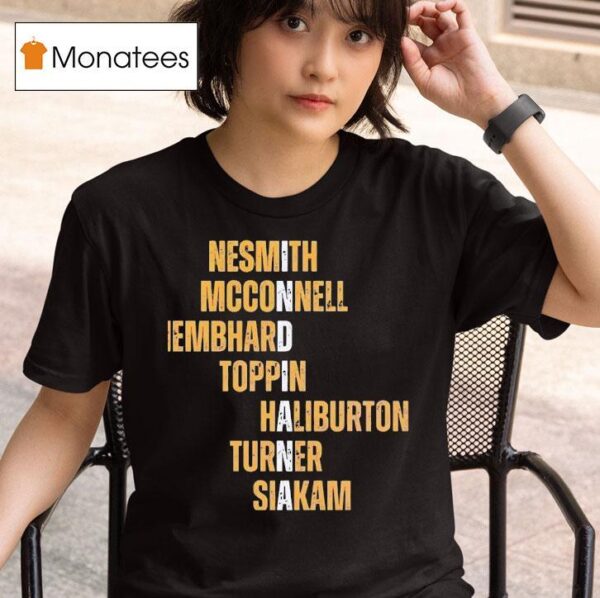Indiana Pacers Nesmith Mcconnell Nembhard Toppin Haliburton Turner Siakam T Shirt