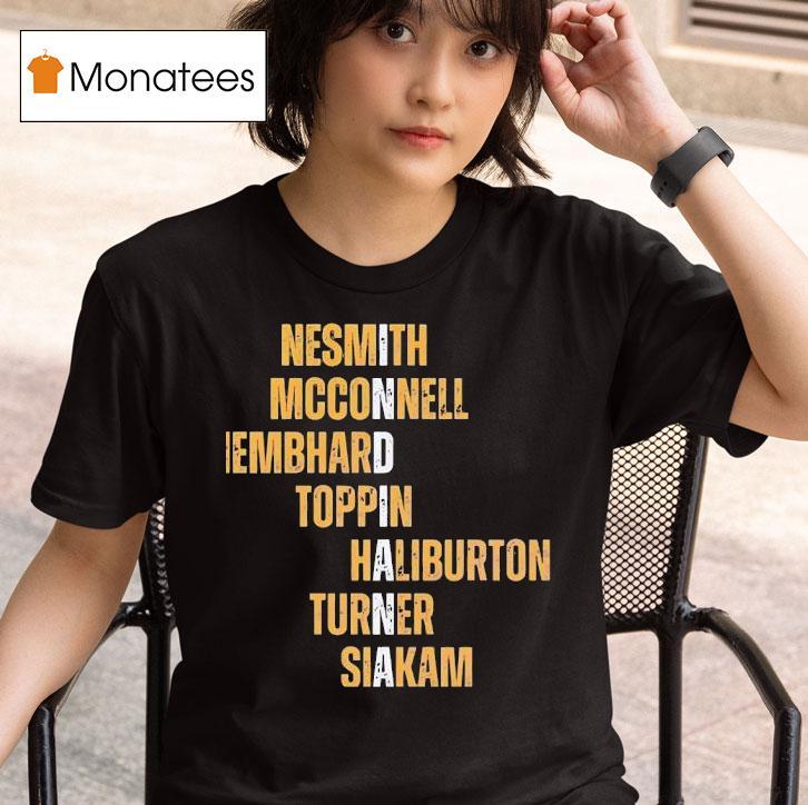 Indiana Pacers Nesmith Mcconnell Nembhard Toppin Haliburton Turner Siakam T Shirt
