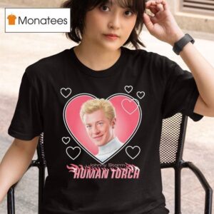 Johnny Storm Heart Human Torch T Shirt