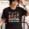 Just A Girl Who Loves Wisconsin Badgers Bucks Brewers Packers Mascot Walking Across T Shirt
