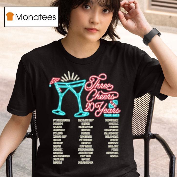 Mayday Parade Three Cheers Years Tour Dates Neon T Shirt