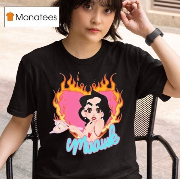 Muawk Flaming Hear T Shirt