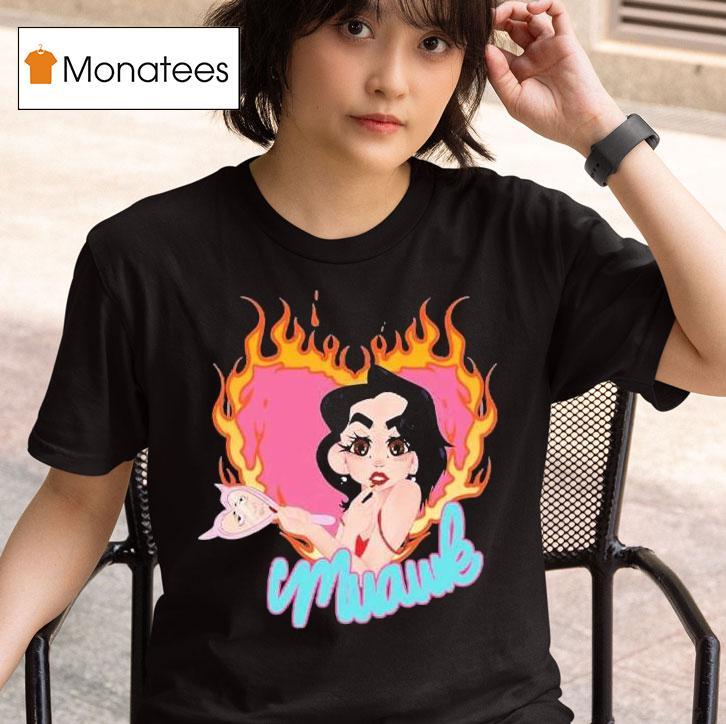 Muawk Flaming Hear T Shirt