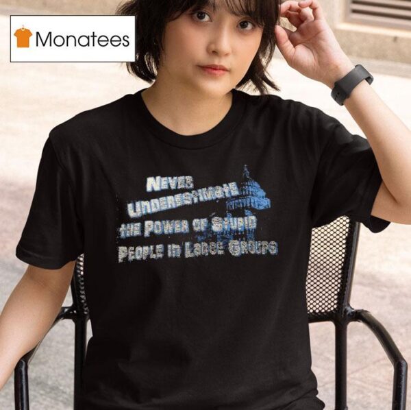 Never Underestimate The Power Of Stpid People In Large Groups Vintage T Shirt