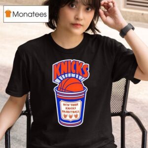 New York Knicks Logo Coffee Cup Vintage T Shirt