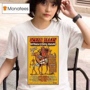 Ocean Alley Love Balloon Australian And New Zealand Tour T Shirt