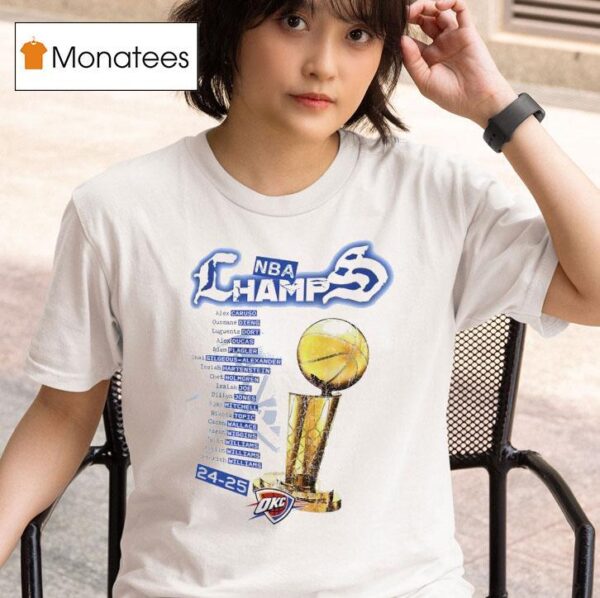 Oklahoma City Thunder Nba Champions Legends Name T Shirt
