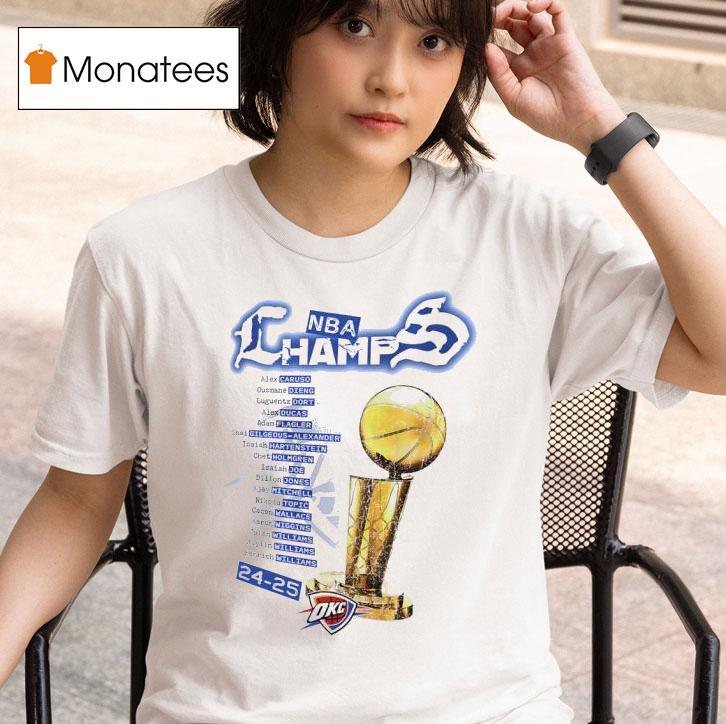 Oklahoma City Thunder Nba Champions Legends Name T Shirt