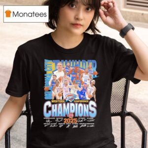 Oklahoma City Thunder Nba Western Conference Champions Signatures T Shirt