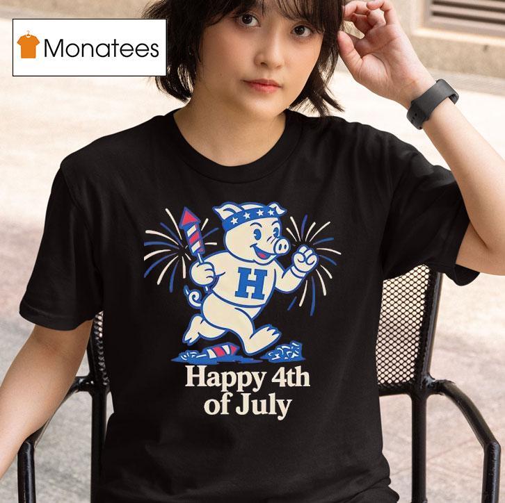 Pig Happy Th Of July Firework T Shirt