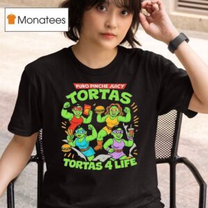 Puro Pinche Juicy Tortas Style Ninja Turtles T Shirt