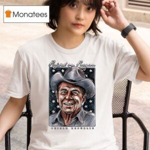 Raised On Reagan Shield Republic T Shirt