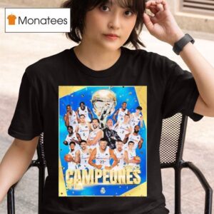 Real Madrid Baloncesto Campeones A Liga T Shirt