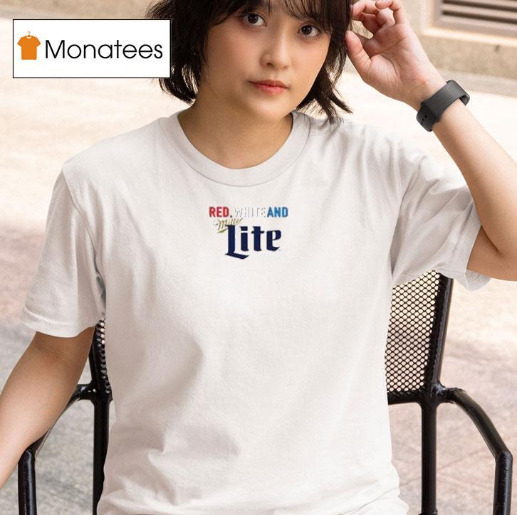 Red White And Miller Lite Th Of July Logo T Shirt