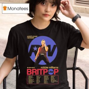 Robbie Williams World Nicest Narcissist Britpop Tour Date T Shirt