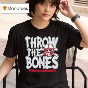 Skull Throw The Bones Nebraska Cornhuskers T Shirt