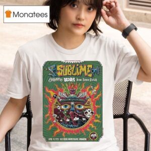Sublime Live Show At Red Rocks Amphitheatre In Morrison Co On April Featuring Psychedelic Comic Mushroom Sun And Alien T Shirt