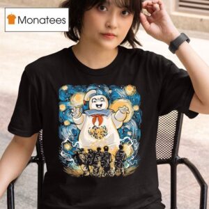 The Ghostbusters Battling The Stay Puft Marshmallow Man T Shirt