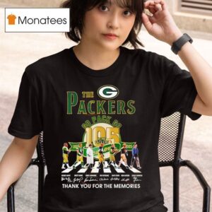 The Green Bay Packers Go Pack Go Seasons Signatures Thank You For The Memories T Shirt