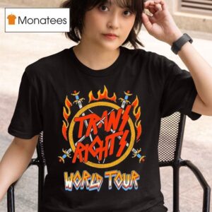 Trans Rights World Tour Swords Flames T Shirt