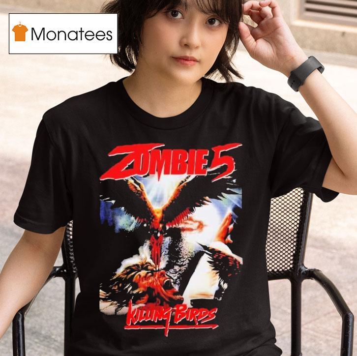 Zombie Killing Birds Horror T Shirt