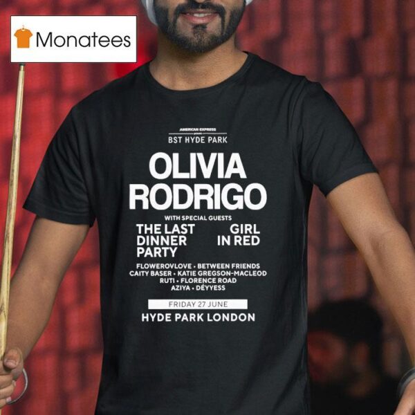 Bst Hyde Park Olivia Rodrigo T Shirt