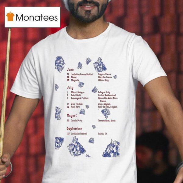 Blonde Redhead Tour June July T Shirt