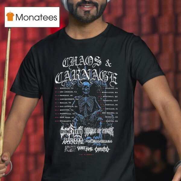 Chaos And Carnage Tour Dates Skull King T Shirt