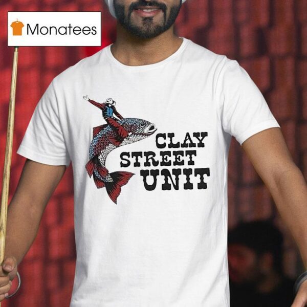 Clay Street Unit Fish Cowboy Trucker T Shirt