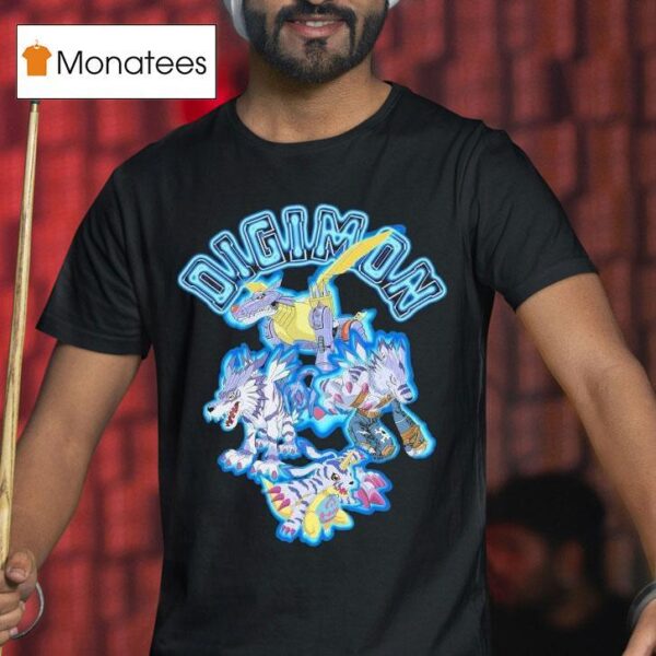 Dim Mak X Digimon Gabumon Evolution T Shirt