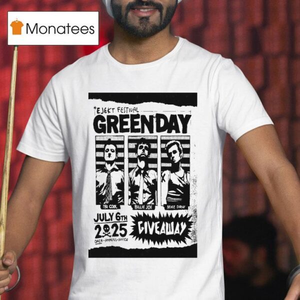 Green Day July Oaka Athens Greece T Shirt