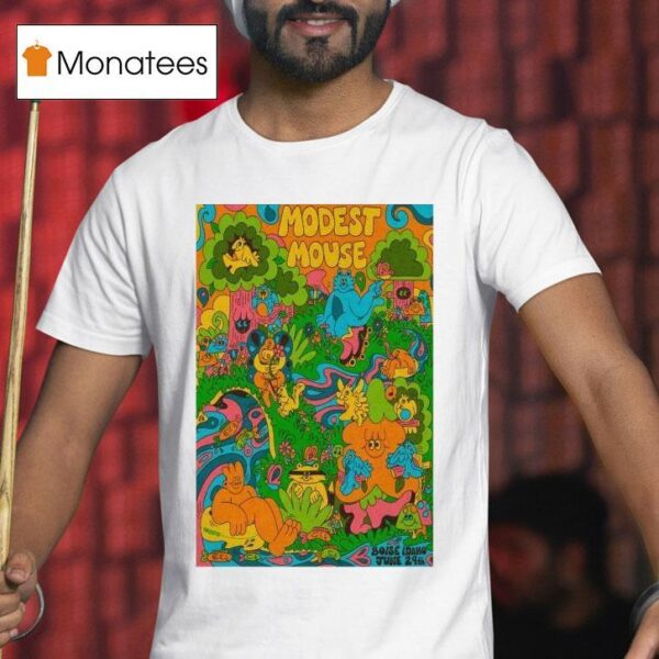 Modest Mouse June Outlaw Field At The Idaho Botanical Garden In Boise Id T Shirt