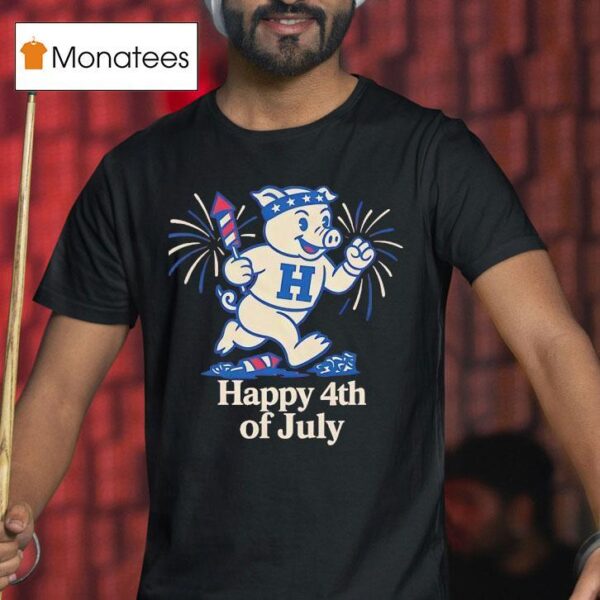 Pig Happy Th Of July Firework T Shirt