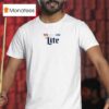Red White And Miller Lite Th Of July Logo T Shirt
