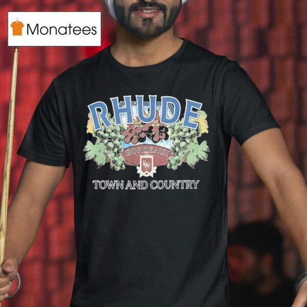 Rhude Bordeaux Town And Country T Shirt