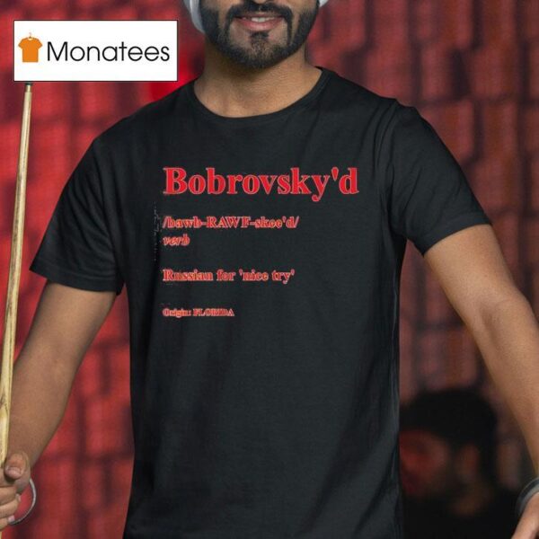 Sergei Bobrovsky Florida Panthers Bobrovsky D Definition T Shirt