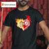 Smoke Heart Saint New Orleans And Alabama Crimson Tide T Shirt