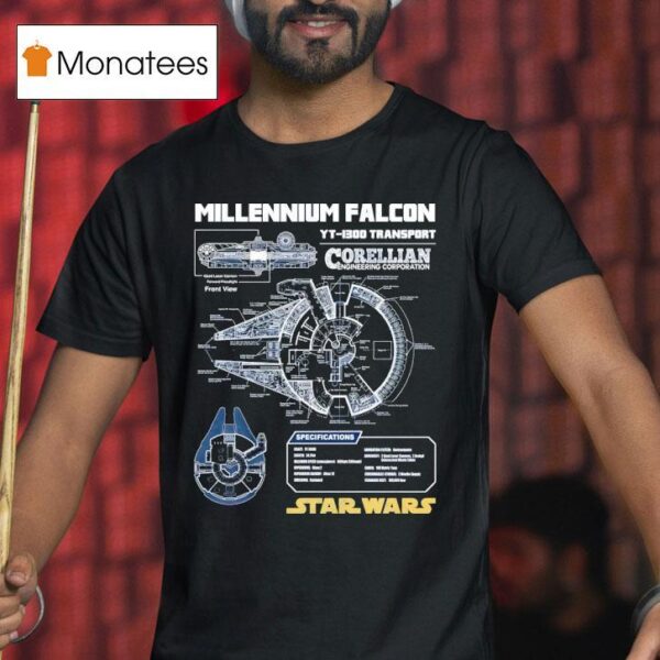 Star Wars Falcon Schematic T Shirt