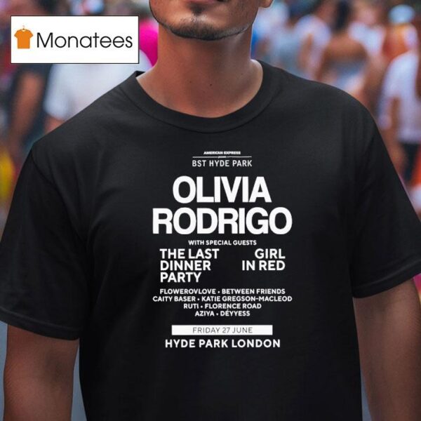 Bst Hyde Park Olivia Rodrigo T Shirt