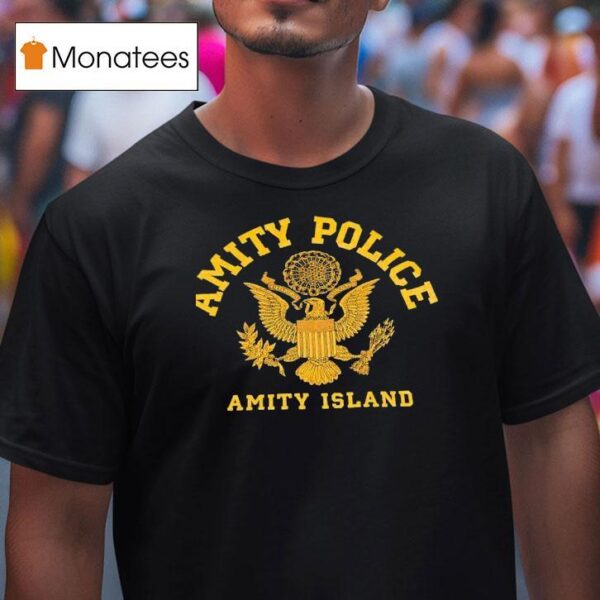Amity Police Amity Island Logo Eagle T Shirt